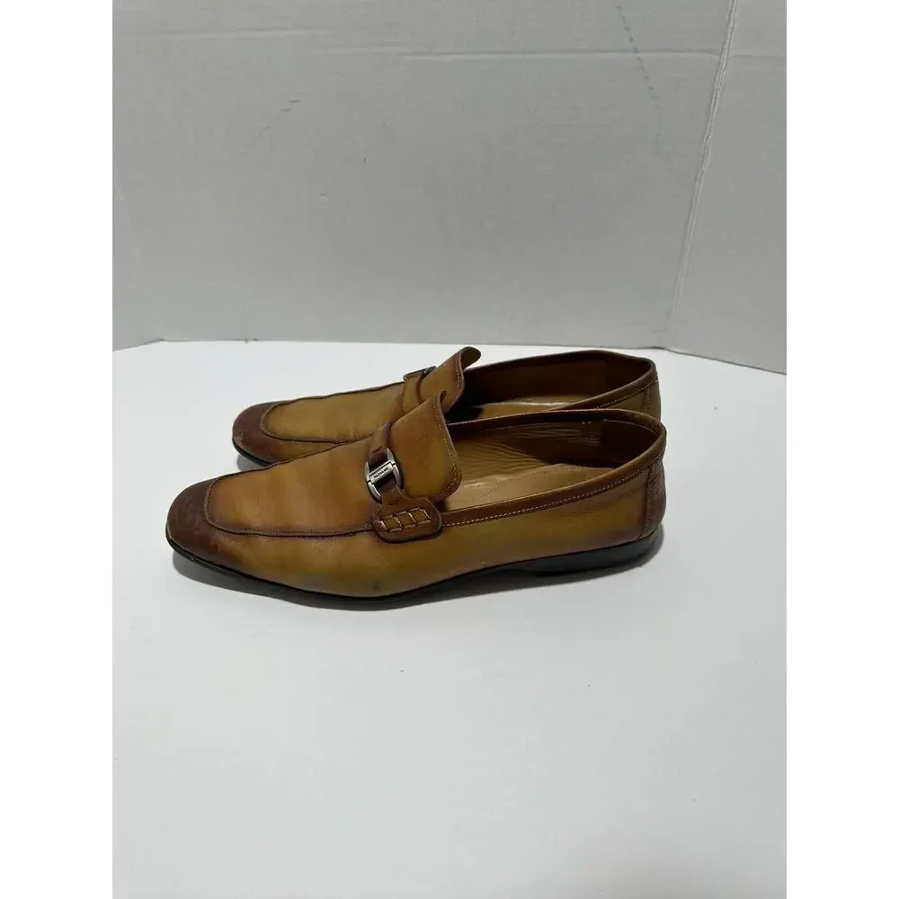 Magnanni Rambla Leather Buckle-Strap Loafers Brown Tan Sz 10.5‎ 23001 Nordstrom